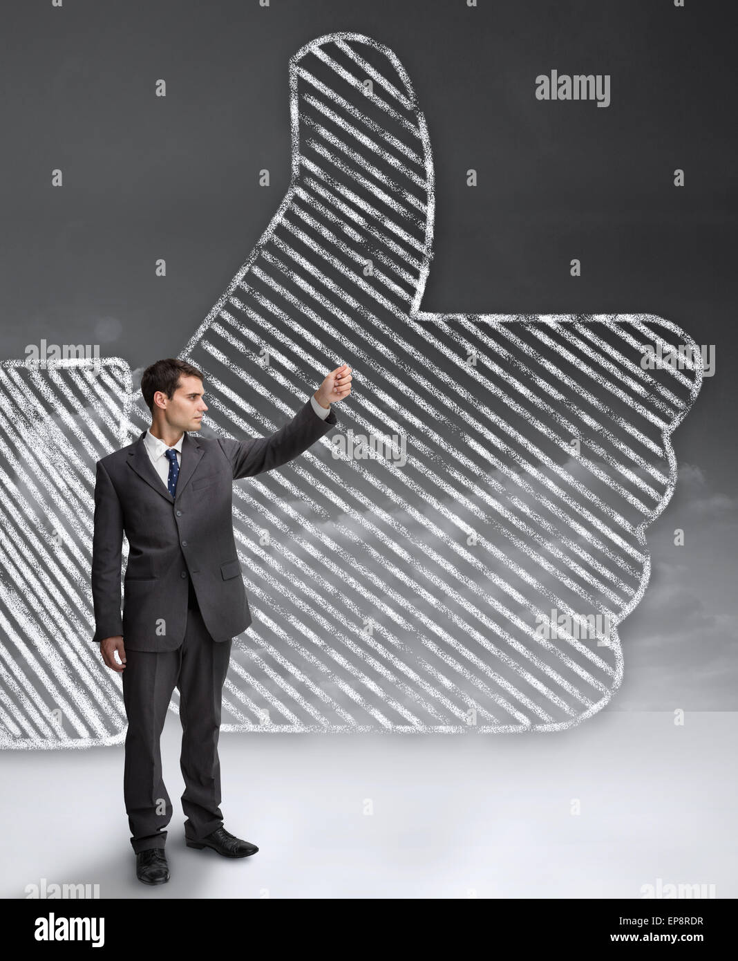 Giant hand with a thumbs up Banque de photographies et d’images à haute