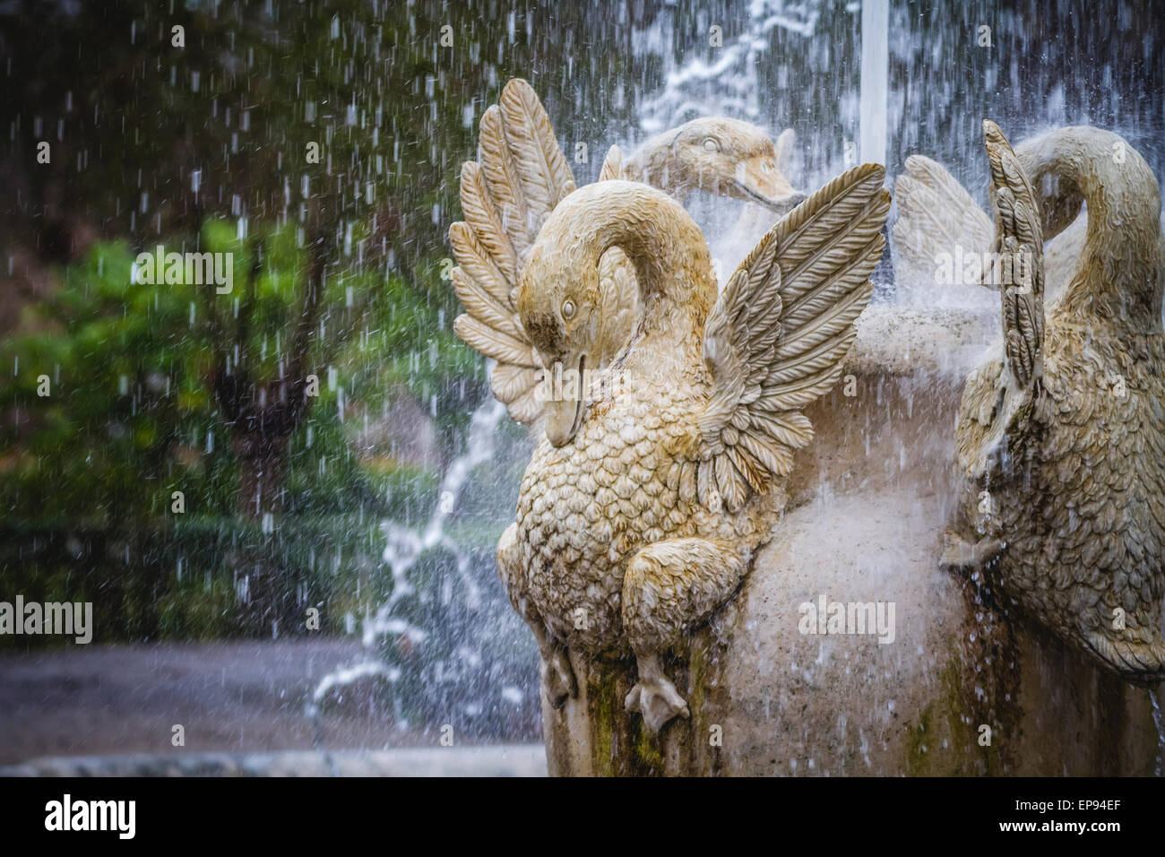 Les sources classiques de l'eau dans les jardins royaux d'Aranjuez, Espagne Banque D'Images