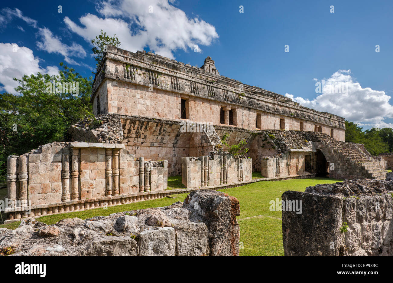 El Palacio, Maya ruines de kabah, Ruta Puuc, site archéologique, l'état du Yucatan, Mexique Banque D'Images