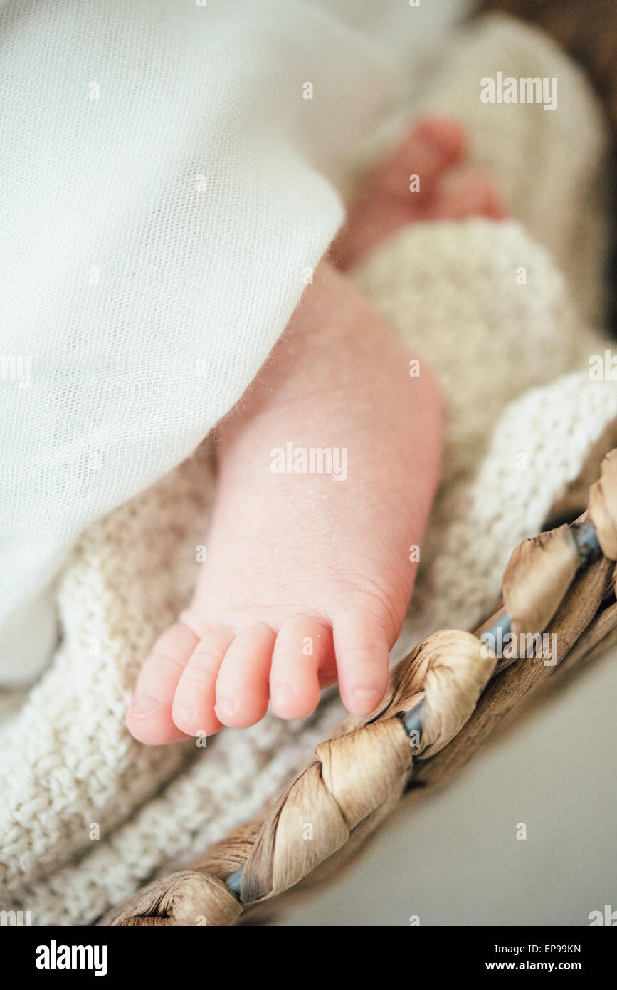 Pieds de bébé nouveau-né Banque D'Images