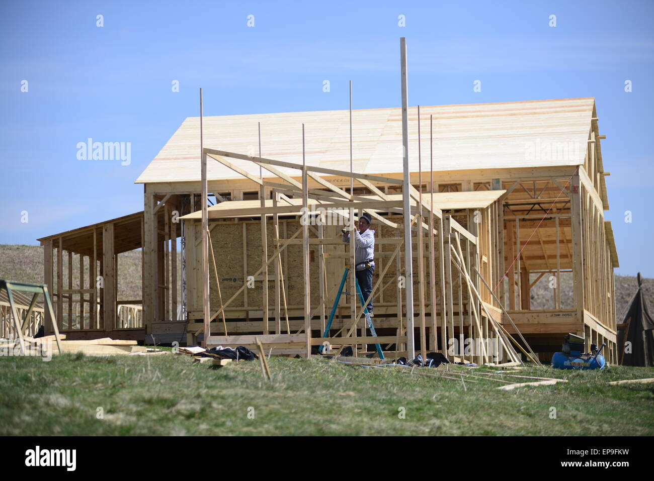 Barnsley, au Royaume-Uni. L'ensemble du film qui est actuellement en cours de construction pour les nouveaux "ITV" de Jéricho. Photo : Scott Bairstow/Alamy Banque D'Images