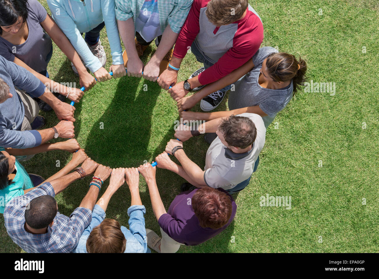 Groupe connecté cercle cercle en plastique Banque D'Images