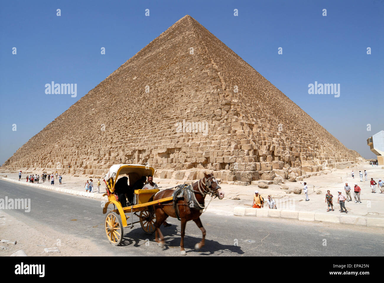 Grande Pyramide, Giza, Egypte Banque D'Images