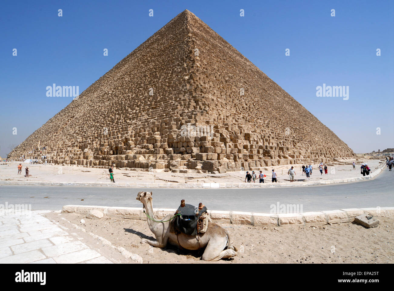 Grande Pyramide, Giza, Egypte Banque D'Images