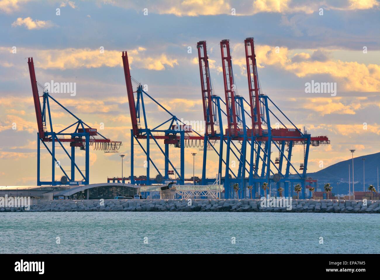 Puerto de Málaga. Le port de Málaga. Banque D'Images