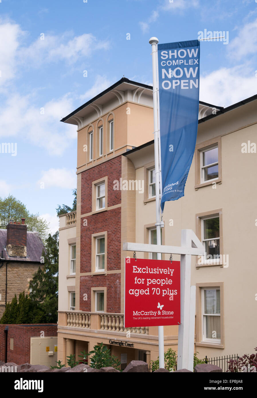 Appartements à vendre la retraite offrant le logement avec assistance pour les personnes âgées de 70 plus, Malvern Worcestershire, England, UK Banque D'Images