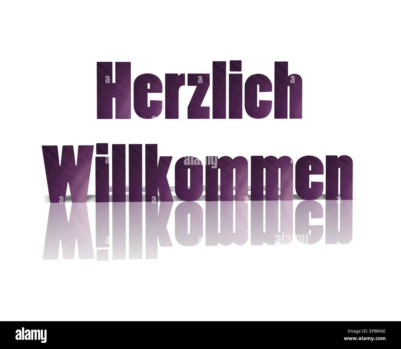 Herzlich willkommen welcome Banque D'Images