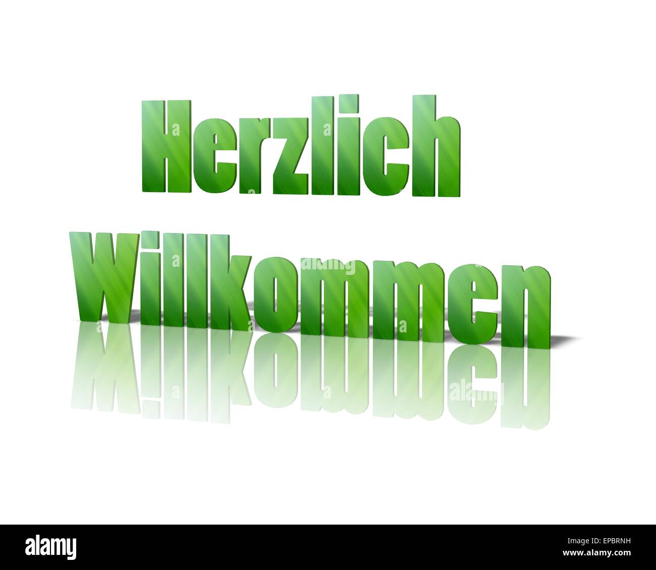 Herzlich willkommen welcome Banque D'Images