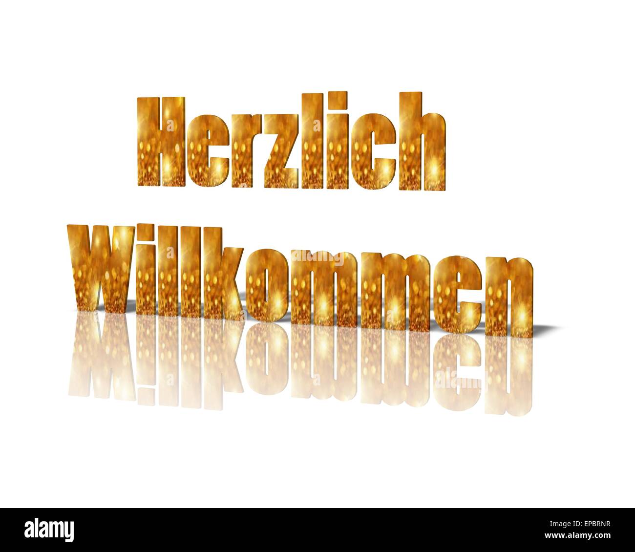 Herzlich willkommen welcome Banque D'Images