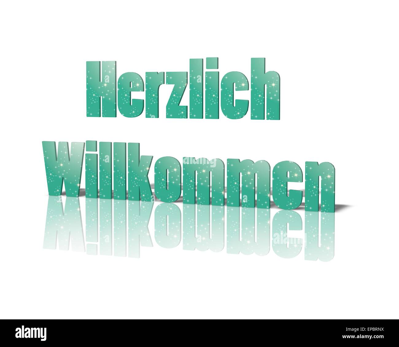 Herzlich willkommen welcome Banque D'Images