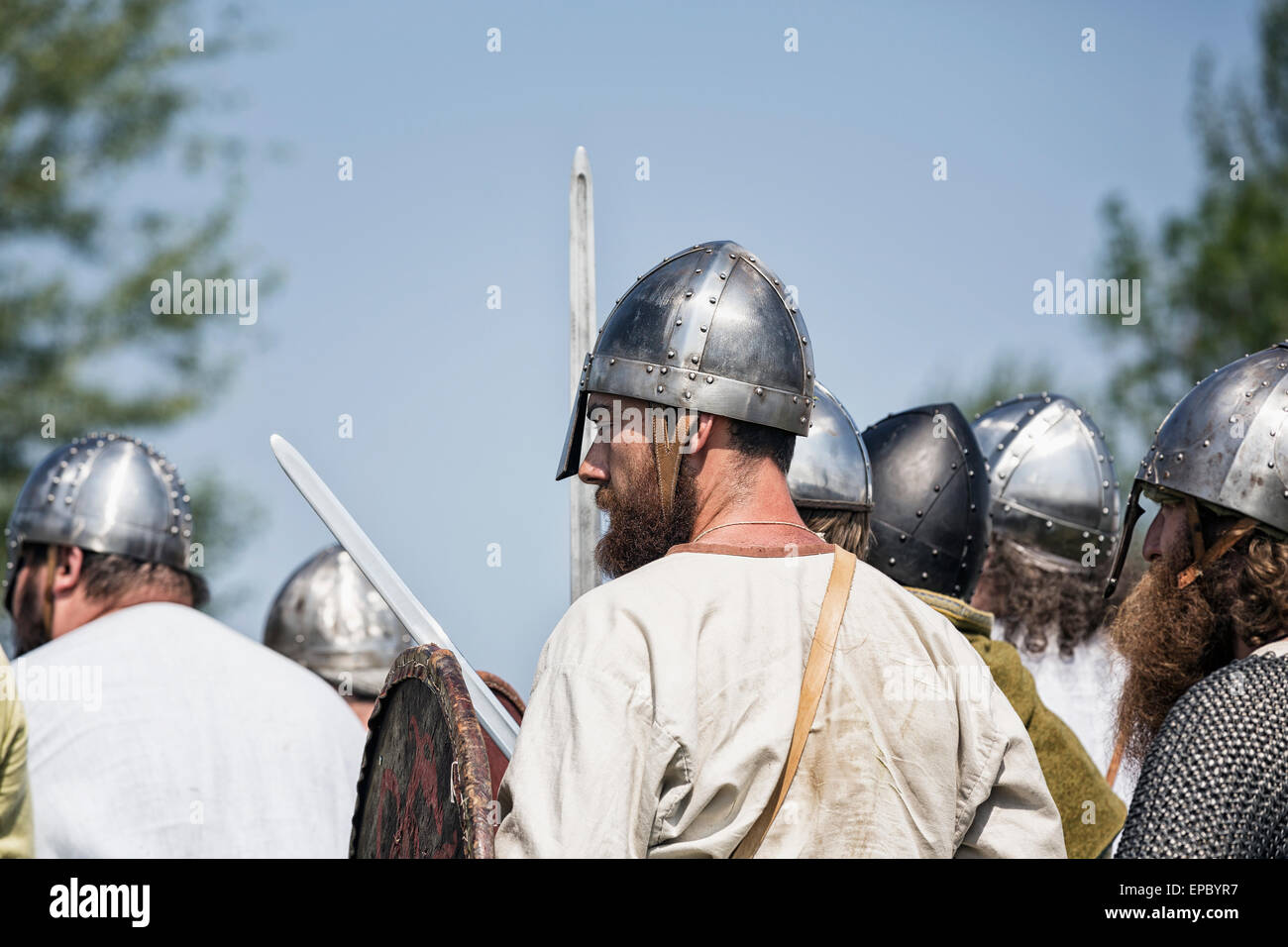 Vikings à l'Icelandic Festival du Manitoba ; Gimli, Manitoba, Canada Banque D'Images