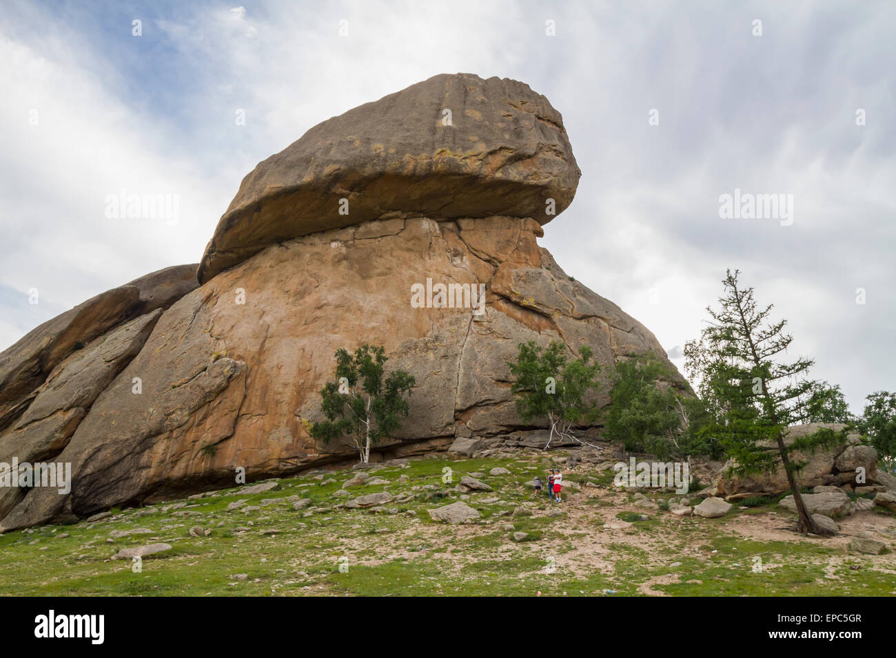 Turtle Rock, Parc National de Gorkhi-Terelj, Mongolie Banque D'Images