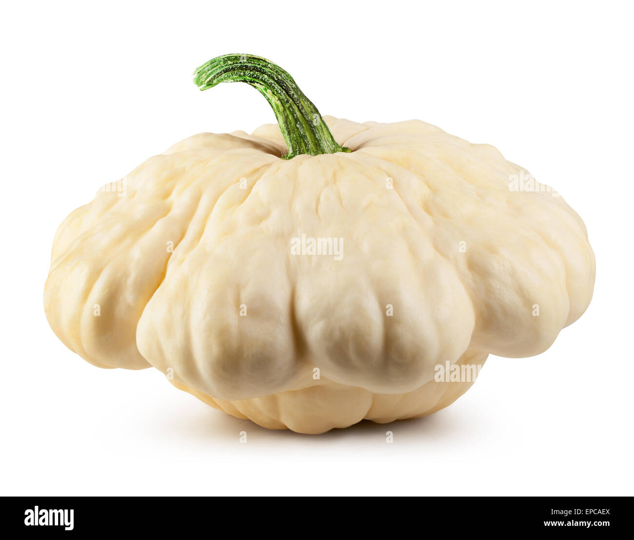 Patty pan Squash sur fond blanc. Clipping Path Banque D'Images Patty pan Squash sur fond blanc. Clipping Path Banque D'Images
