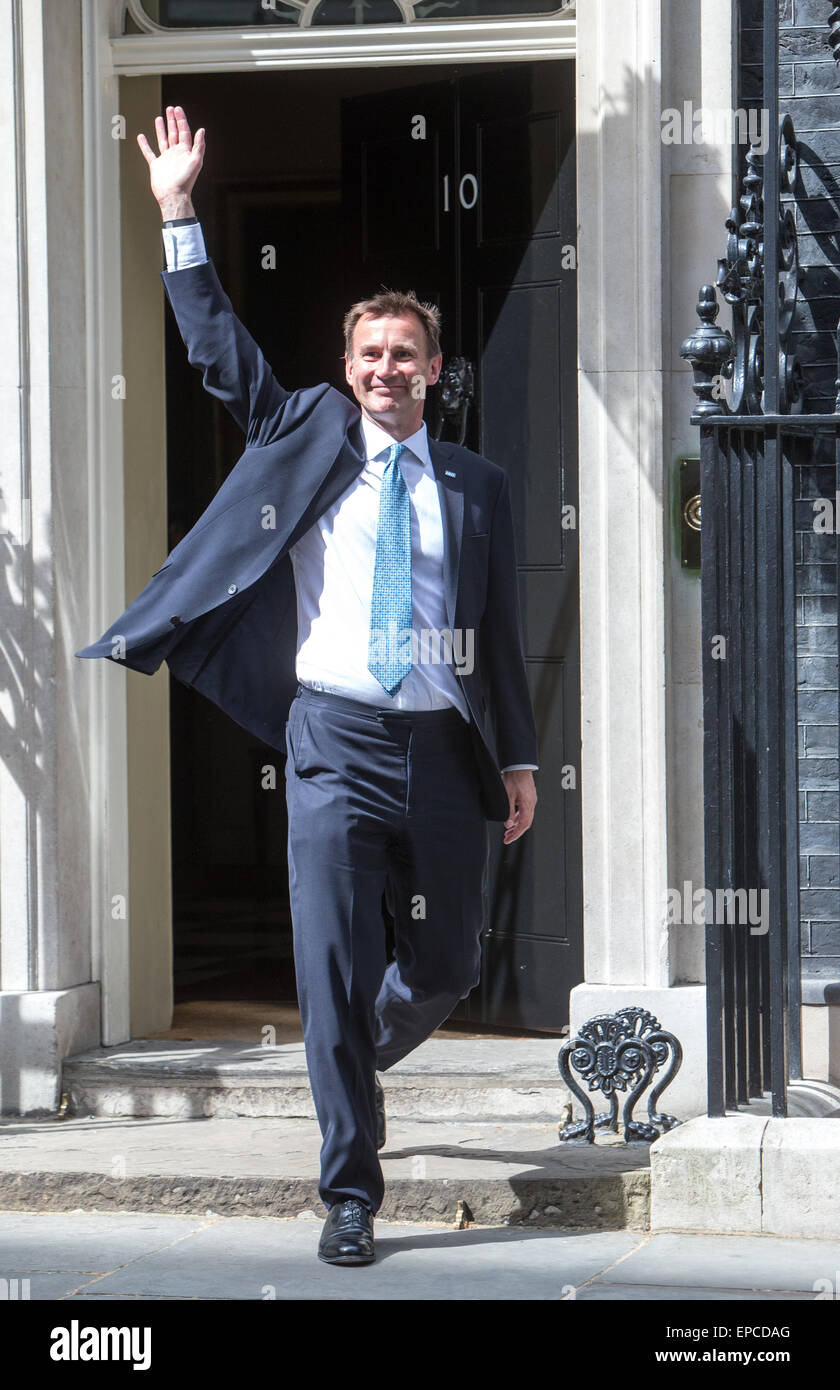 Jeremy Hunt, ministre de la santé, lors d'une réunion du cabinet à 10 Downing Street Banque D'Images