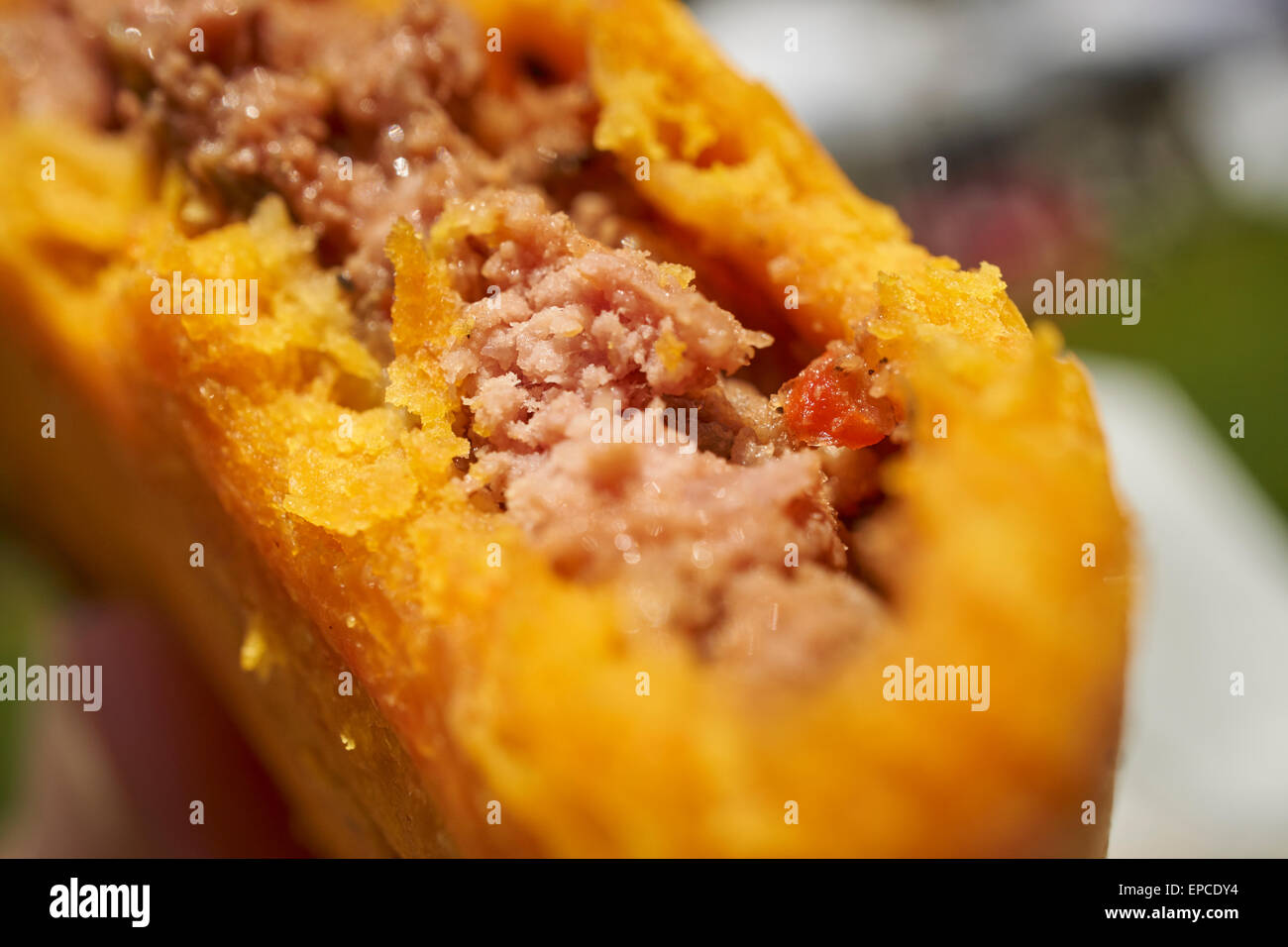 Patty de boeuf jamaïcain Banque D'Images Patty de boeuf jamaïcain Banque D'Images