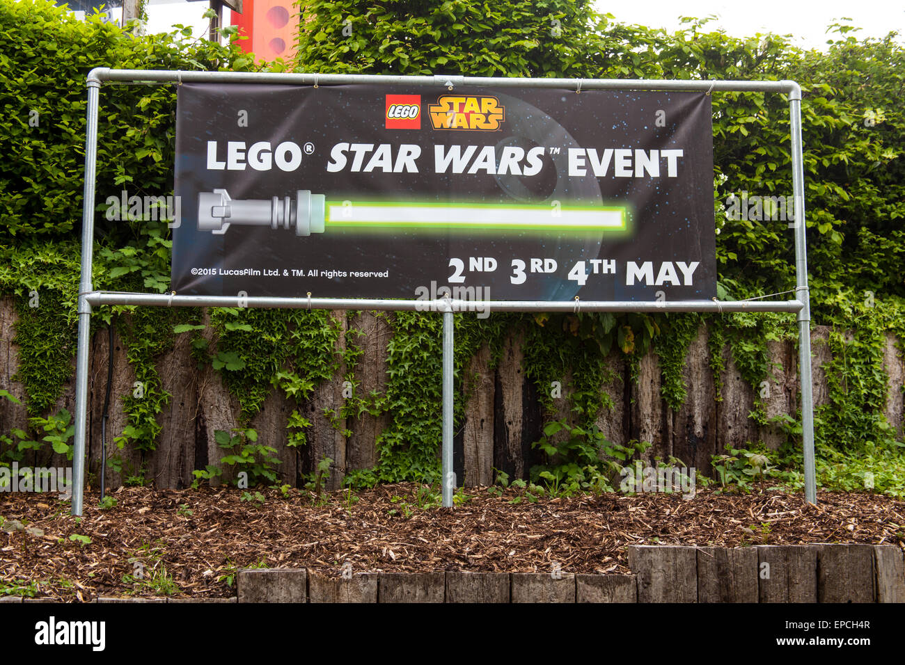 Lego Star Wars signe d'événements au Parc Legoland Windsor, London, Angleterre, Royaume-Uni. Banque D'Images