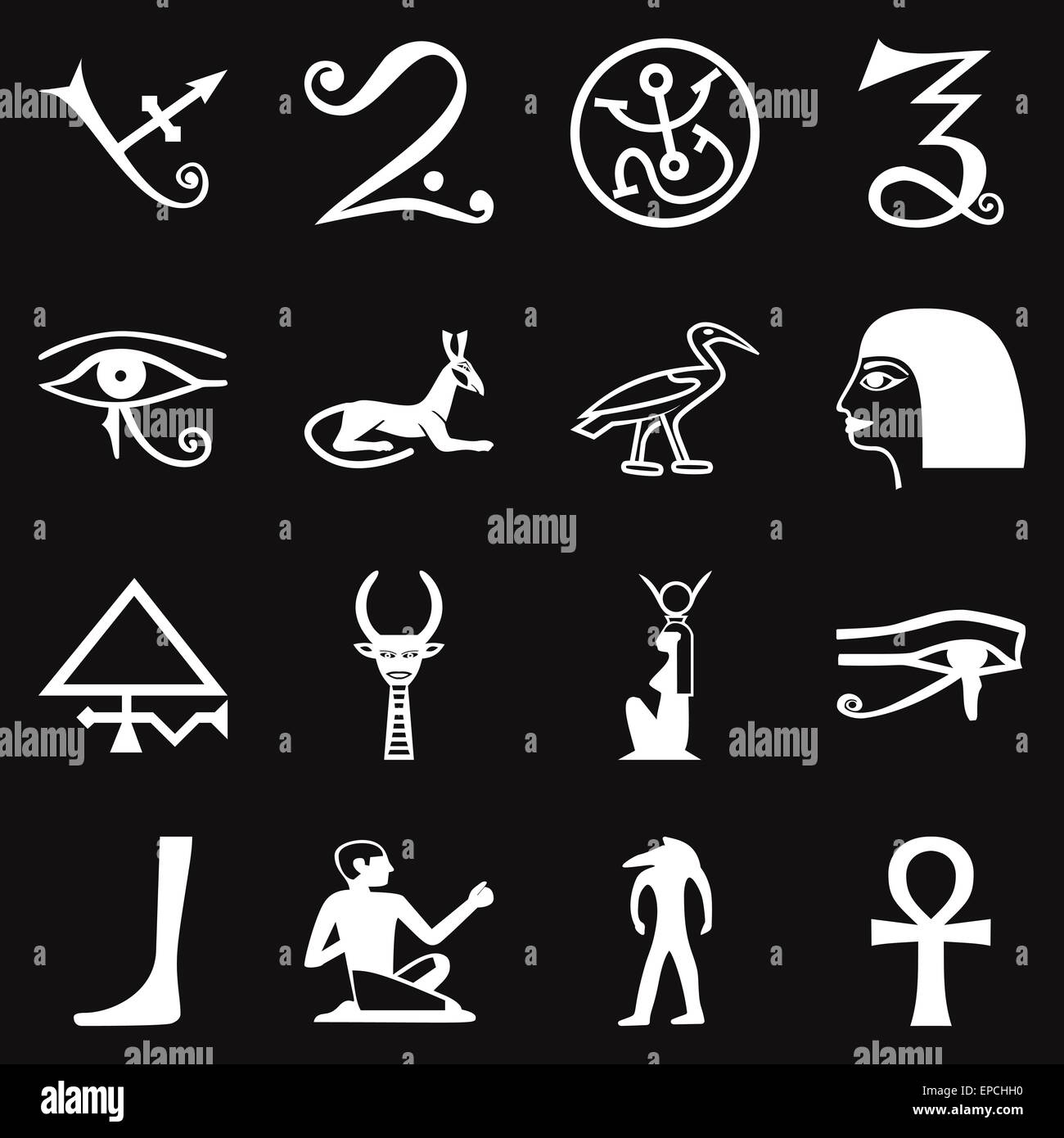 Symboles de l'Égypte. Format vectoriel Illustration de Vecteur