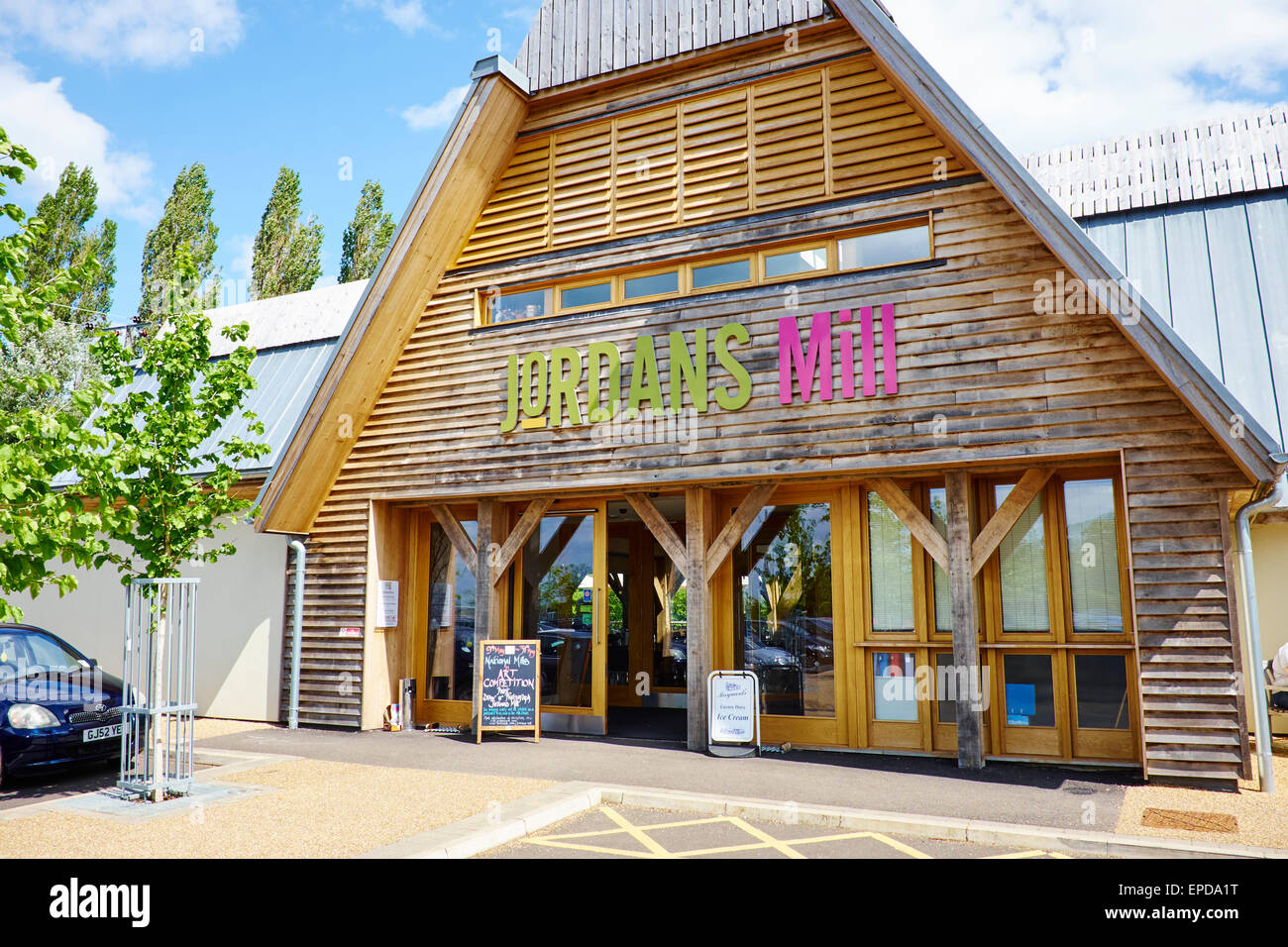 Entrée de Jordans Mill Holme Mills Langford Road près de balai Biggleswade UK Bedfordshire Banque D'Images