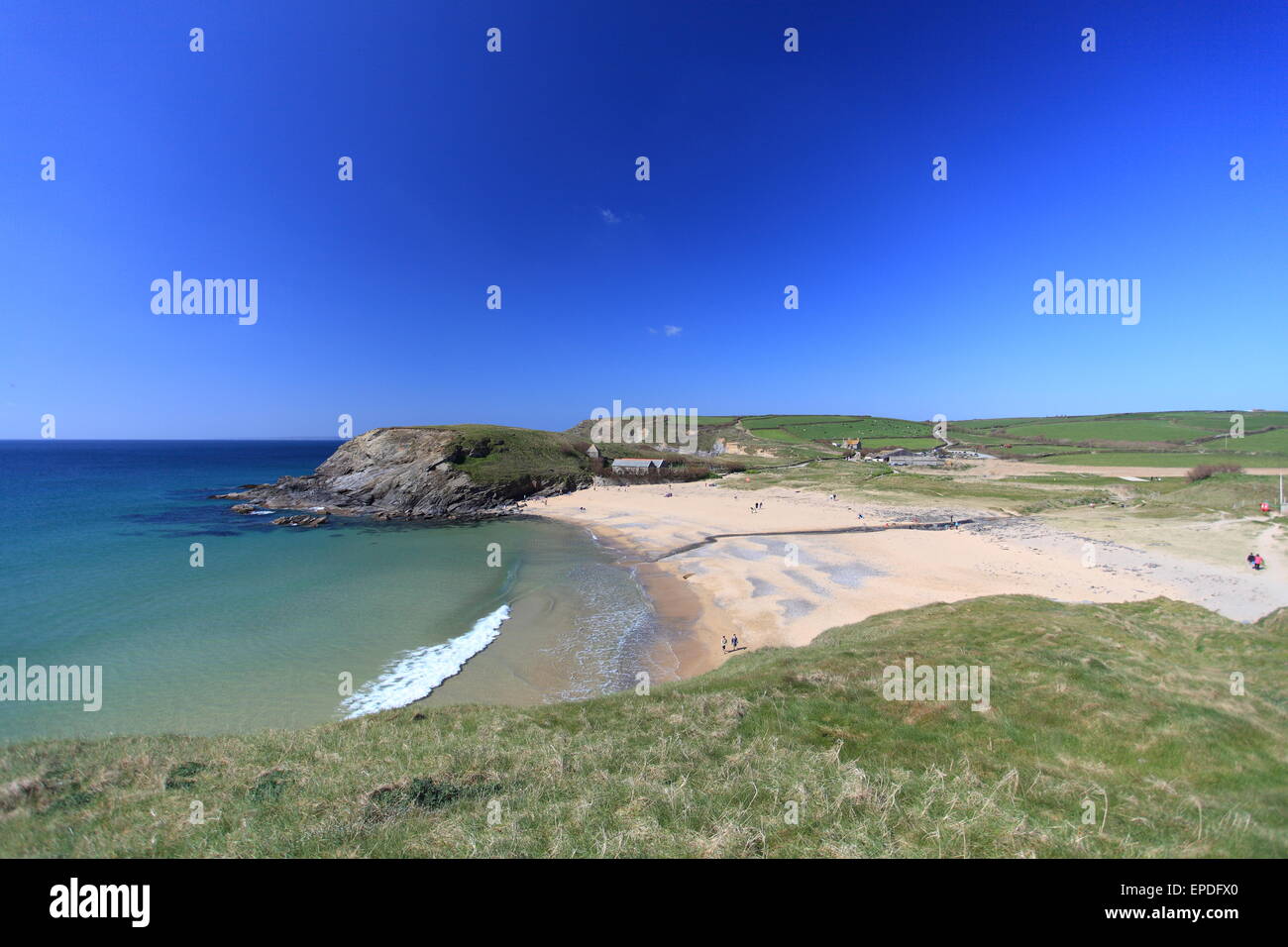 Church Cove sur la Péninsule du Lézard en Cornouailles, Angleterre. Banque D'Images