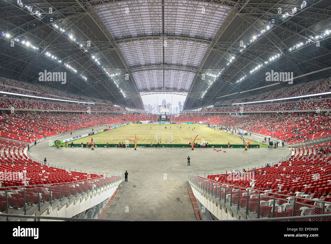 L'intérieur du stade de Singapour Banque D'Images