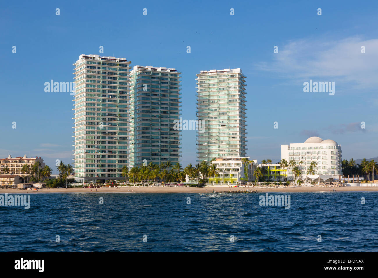 Le nord de l'Hôtel Zone, Puerto Vallarta, Jalisco, Mexique Banque D'Images