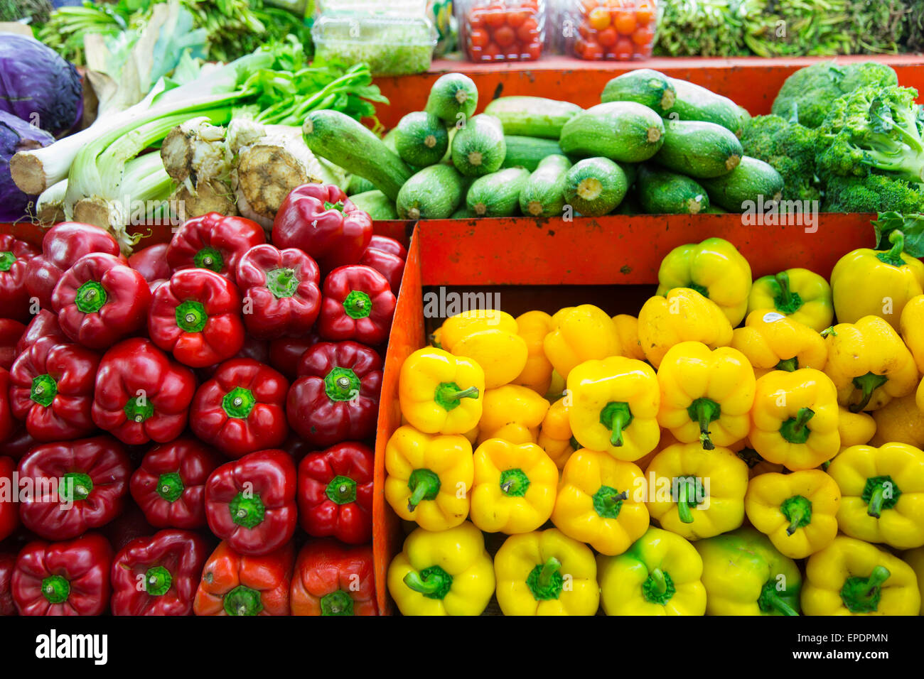 Marché de Fruits et légumes, aliments Vallarta Tours, El Pitillal, Puerto Vallarta, Jalisco, Mexique Banque D'Images