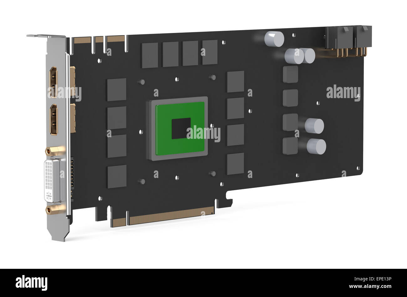 Carte vidéo isolé sur fond blanc Banque D'Images