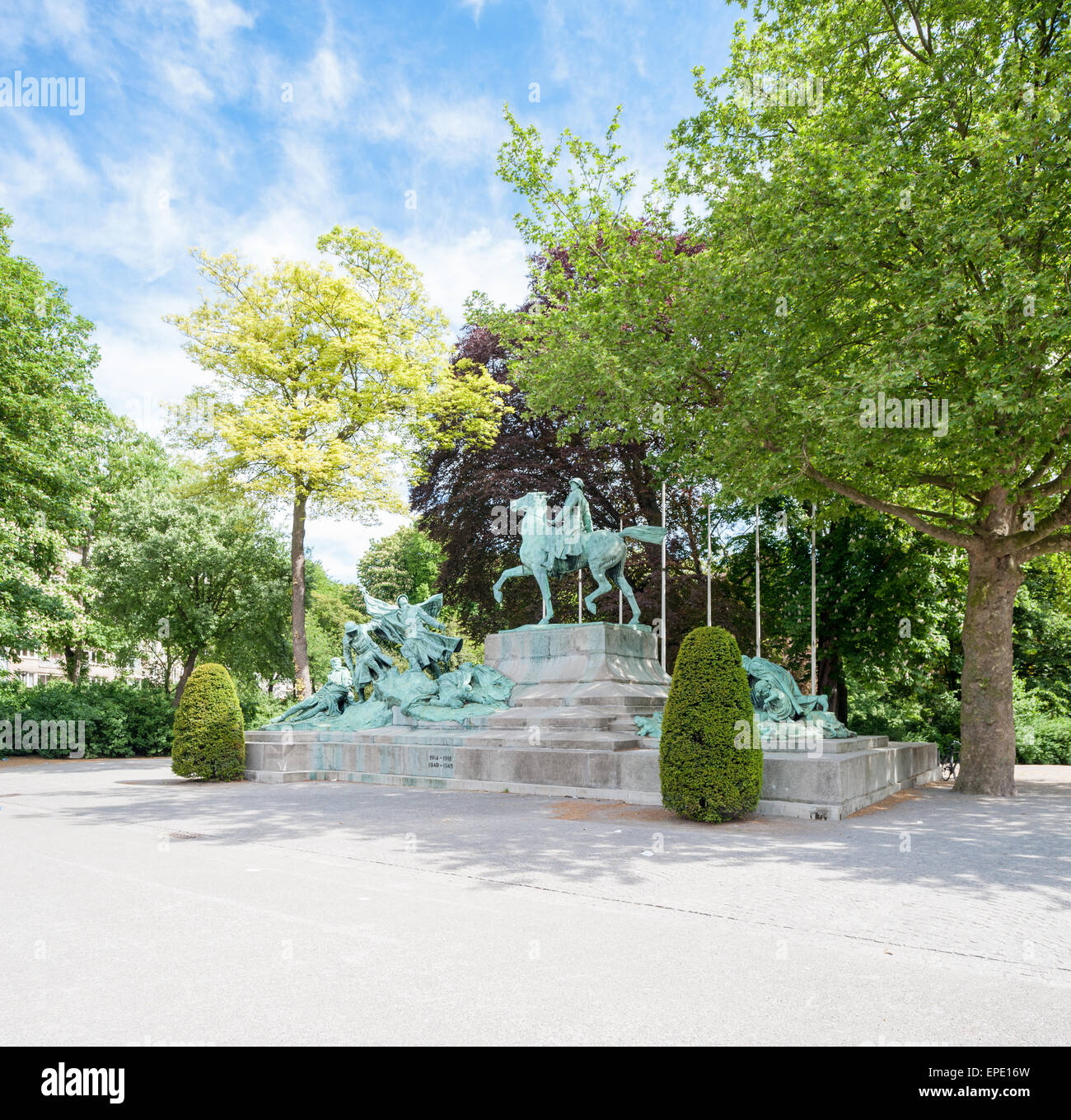 Belgique, Anvers, Koning Albert I, monument der gesneuvelden Banque D'Images