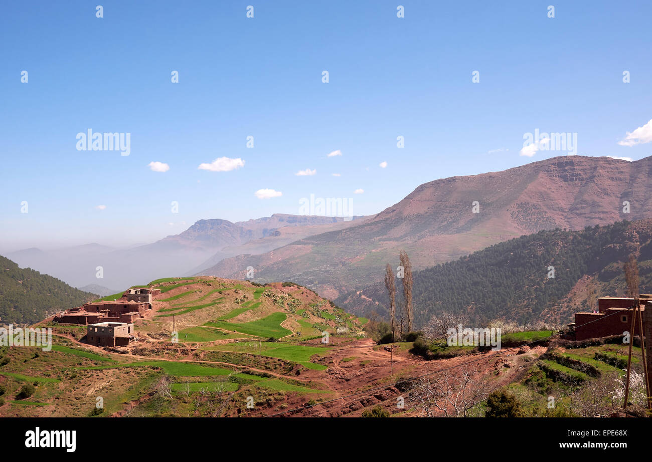 Montagnes de l'Atlas en Amérique du Maroc Banque D'Images