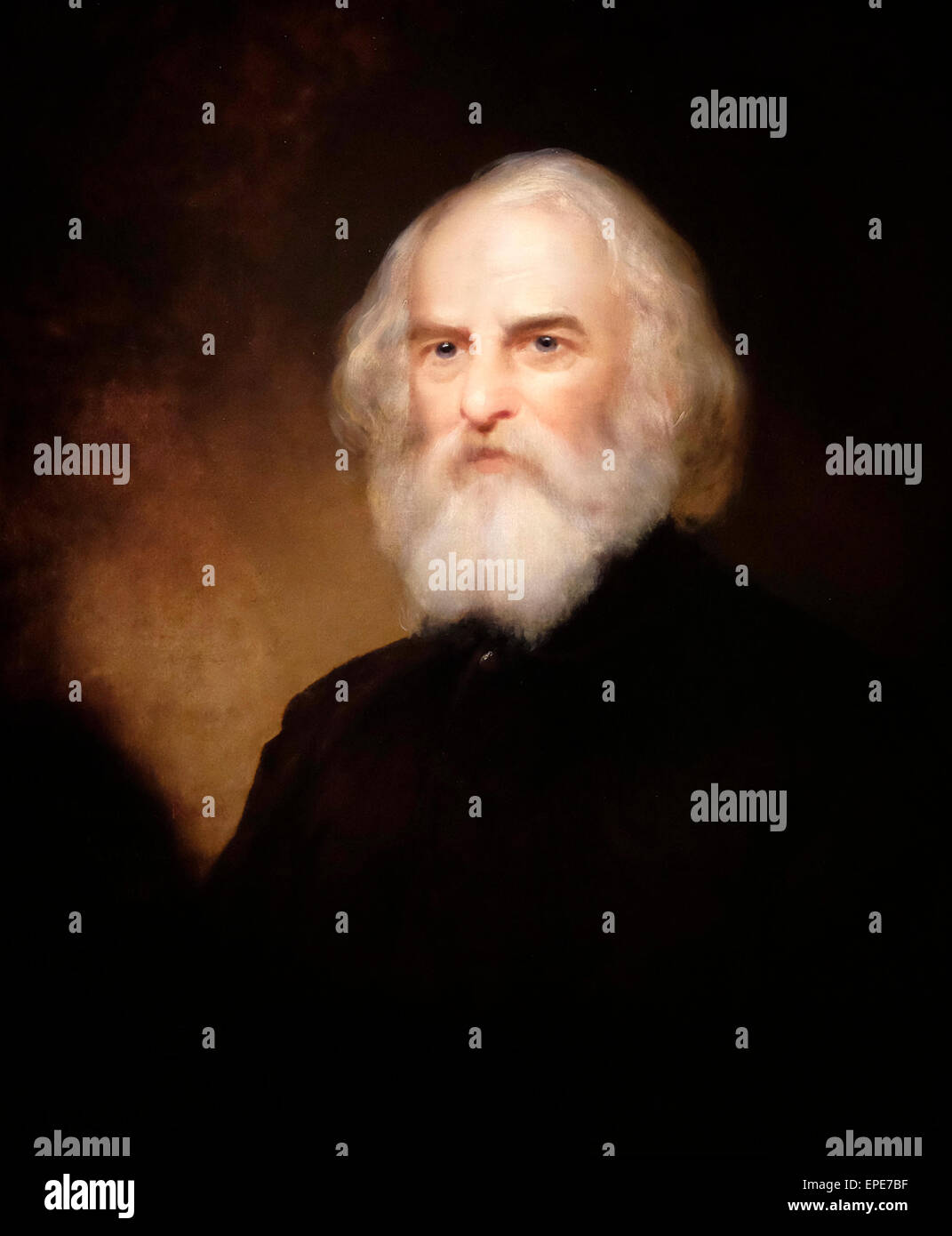 Henry Wadsworth Longfellow, poète américain, 1869 Banque D'Images