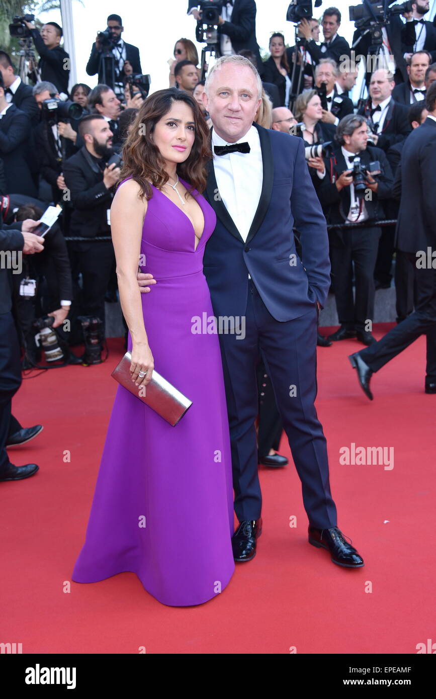 Salma Hayek et Francois-Henri Pinault / assistant à la première tapis rouge Carol / 68e Festival de Cannes / Festival de Cannes 2015 / 17.05.2015/photo alliance Banque D'Images