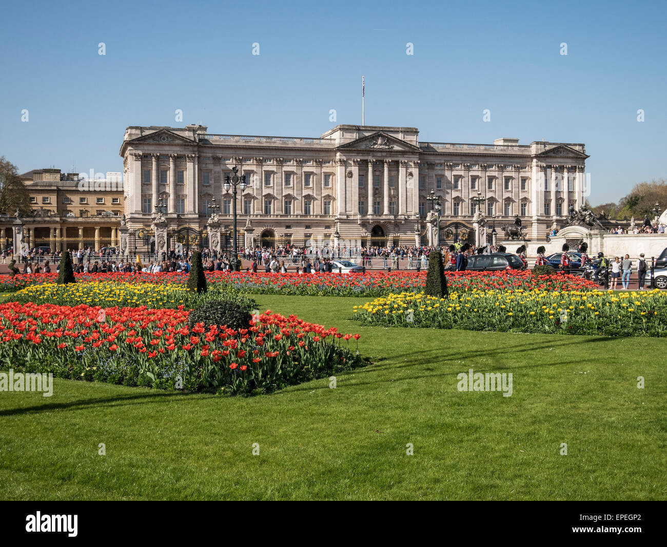 Buckingham Palace au printemps London UK Banque D'Images