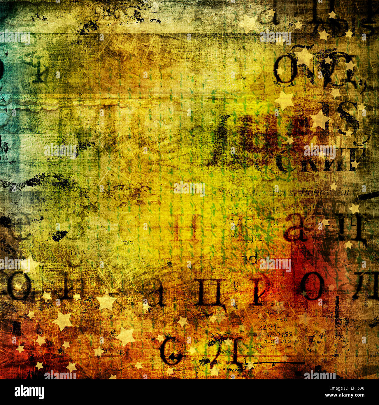 Résumé fond magnifique dans le style de technique mixte avec papier aliéné Banque D'Images