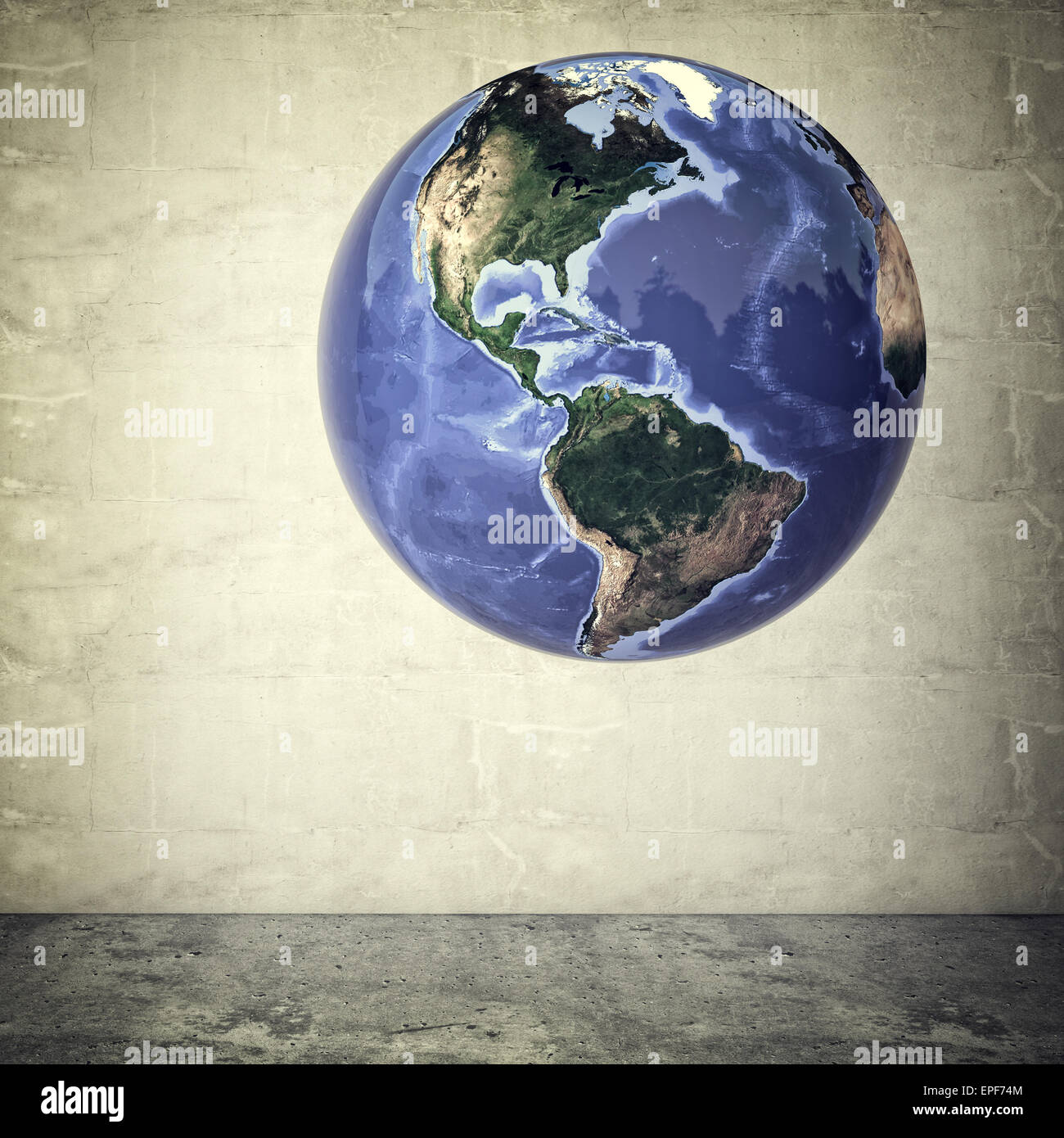 Image 3D de world globe et grunge background Banque D'Images