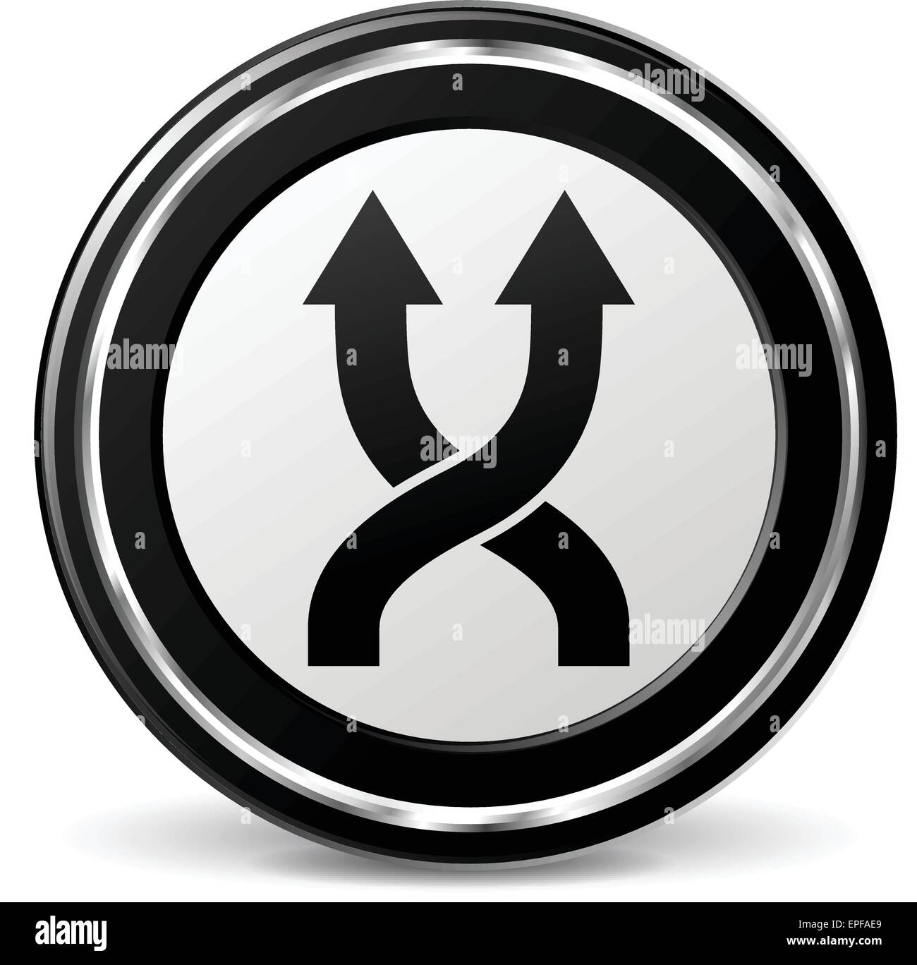 Illustration de shuffle icône noir et argent Illustration de Vecteur