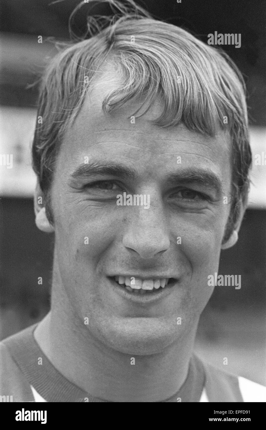 Joueur de football de Southampton ; juillet 1968. Banque D'Images