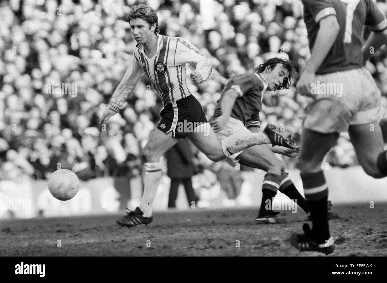 Southampton 2-2 Manchester United. 5e tour de la FA Cup match à la Dell. Samedi 26 février 1977. Banque D'Images