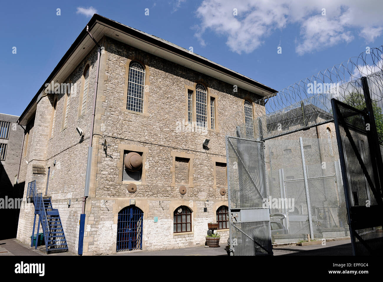 Shepton Mallet prison, Somerset. lorsqu'il a fermé en 2013, il était le plus ancien du Royaume-Uni prison. Banque D'Images