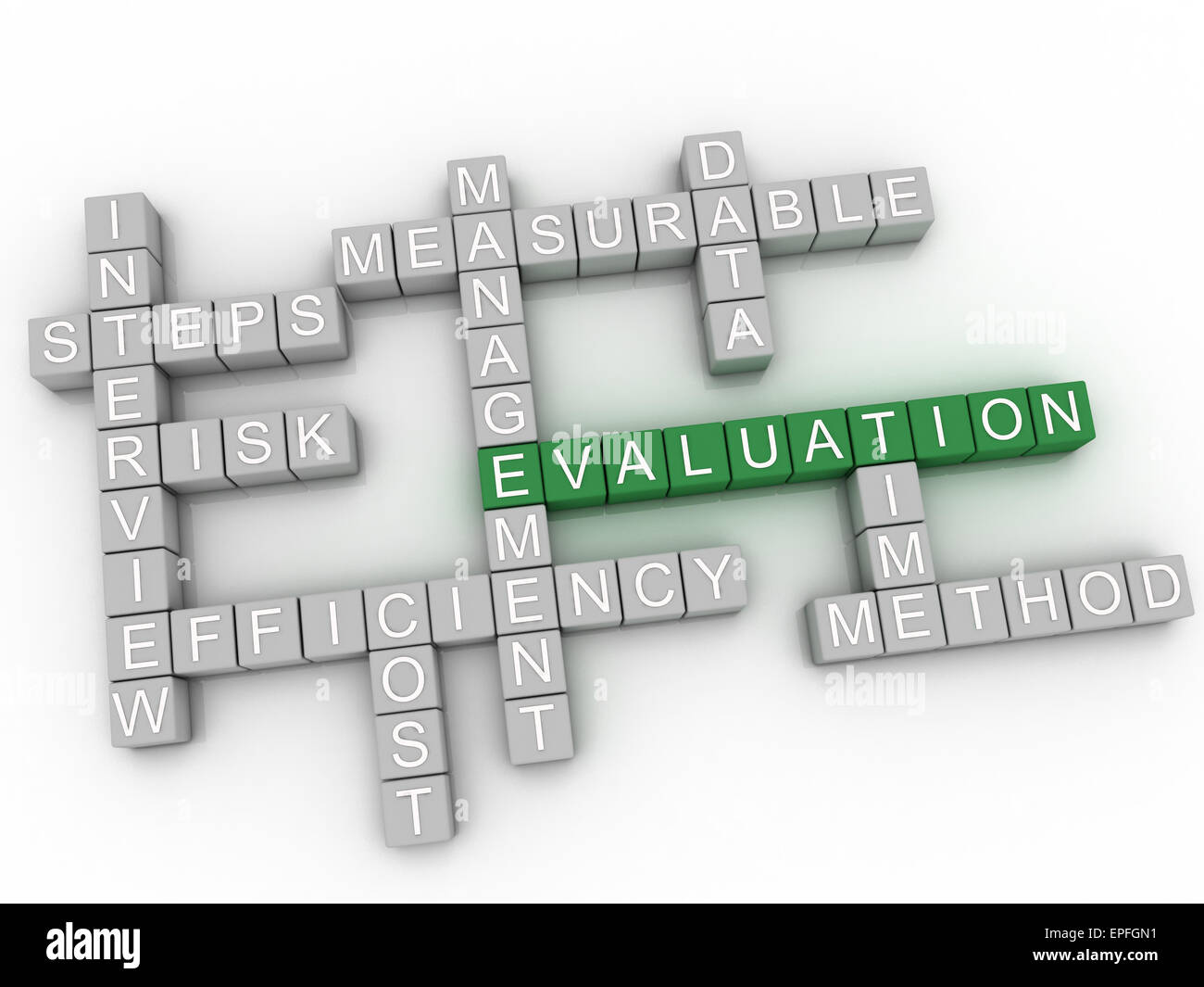 Questions d'évaluation d'image 3D mot concept cloud background Banque D'Images