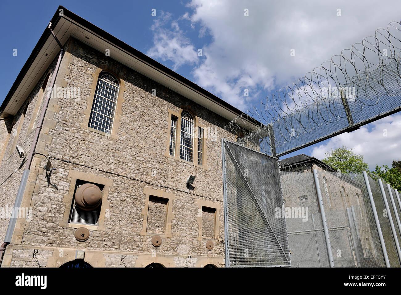 Shepton Mallet prison, Somerset. lorsqu'il a fermé en 2013, il était le plus ancien du Royaume-Uni prison. Banque D'Images