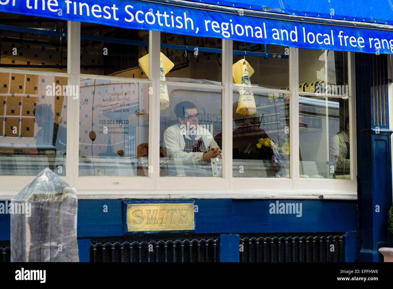 Extérieur, Jesse Smith, les bouchers traditionnels shop , rue de Blackjack, Cirencester, Gloucestershire, Angleterre, Royaume-Uni Banque D'Images