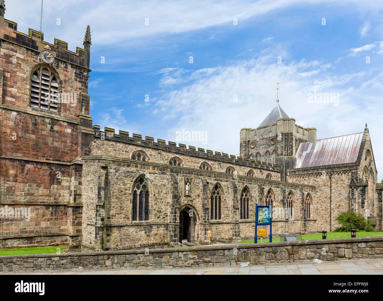 La Cathédrale de Bangor, Bangor, Gwynedd, Pays de Galles, Royaume-Uni Banque D'Images