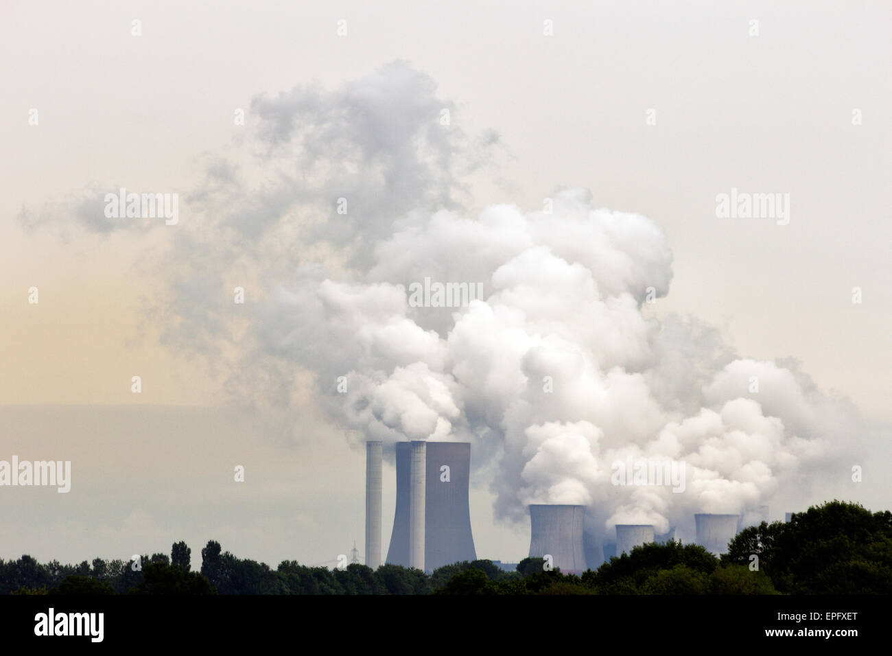 Brown coal power station carburant emission Banque D'Images