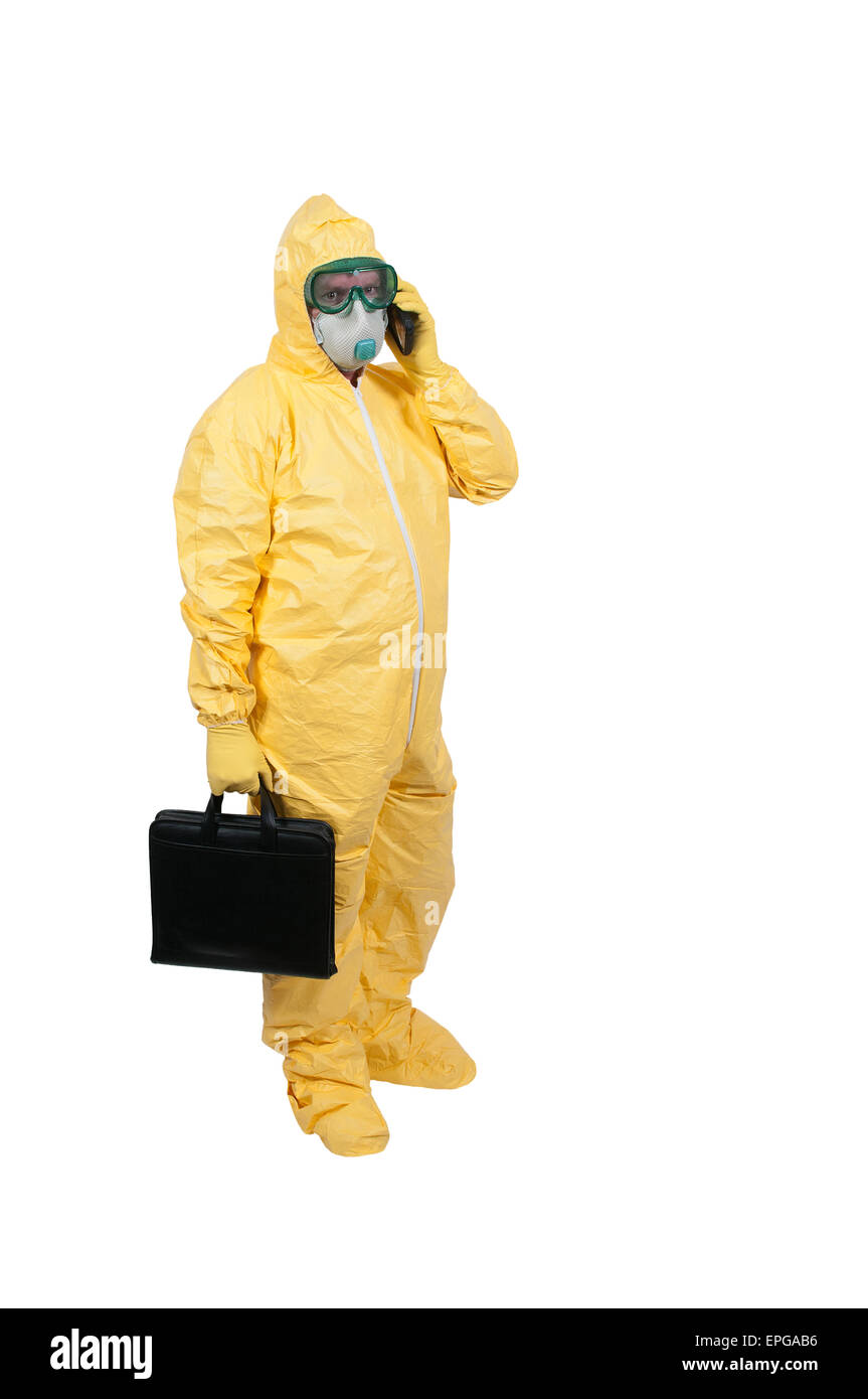 Costume de Hazmat Banque D'Images