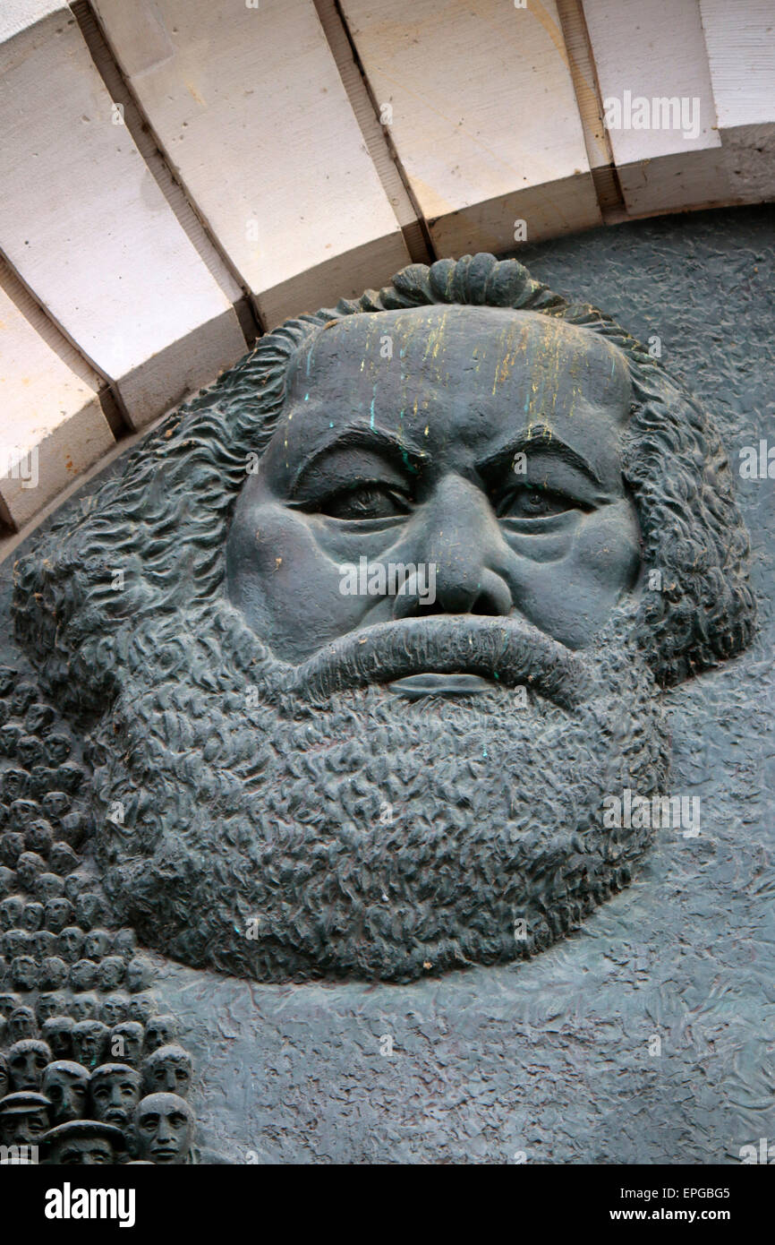 Karl Marx-Relief, Berlin-Mitte. Banque D'Images