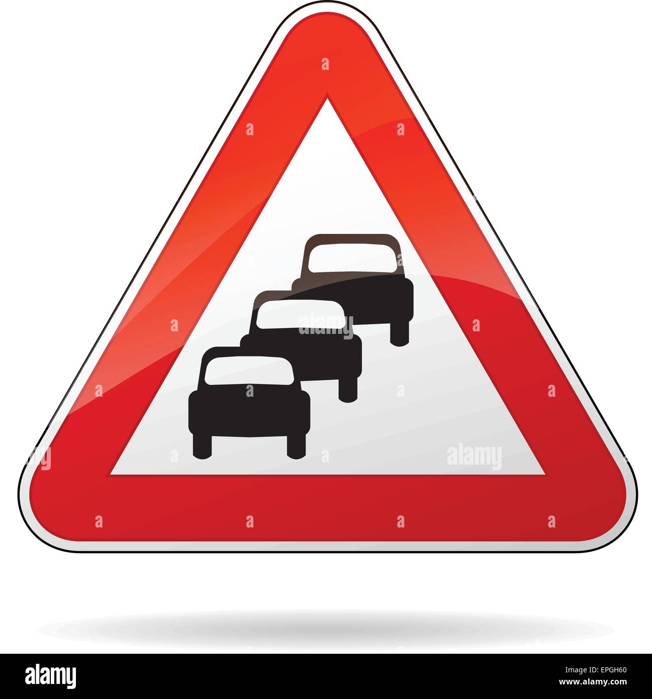 Illustration du panneau pour isolé triangulaire embouteillage Illustration de Vecteur