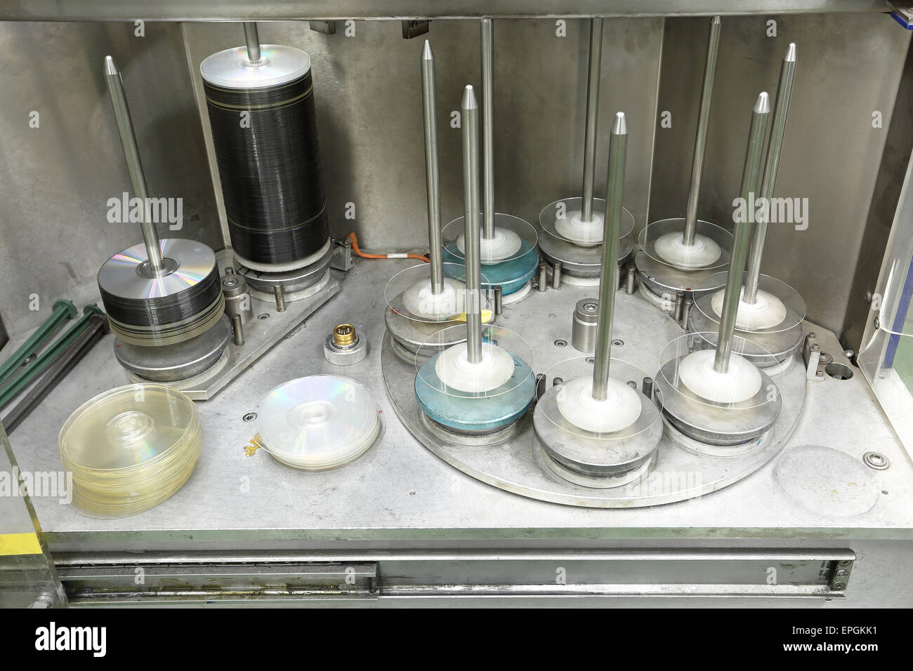 La production de disques compacts Banque D'Images