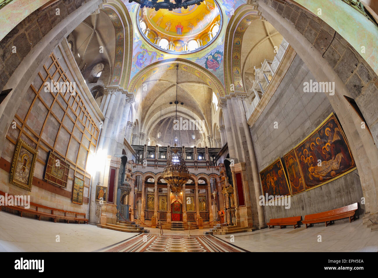 Grand hall décoré en face de l'Edicule Banque D'Images