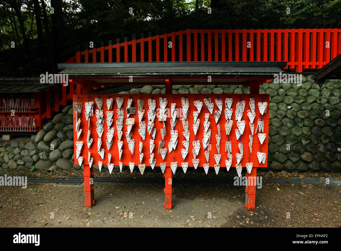 Fox ema à Fushimi-Kyoto's inari Banque D'Images