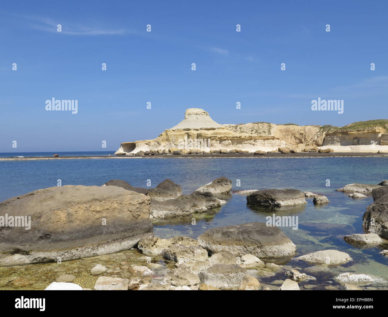 La baie de Marsalforn, Gozo, Malte Banque D'Images